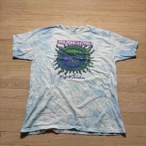 Vintage Style Sublime 40oz to Freedom Sun Face Tie Dye Tee L